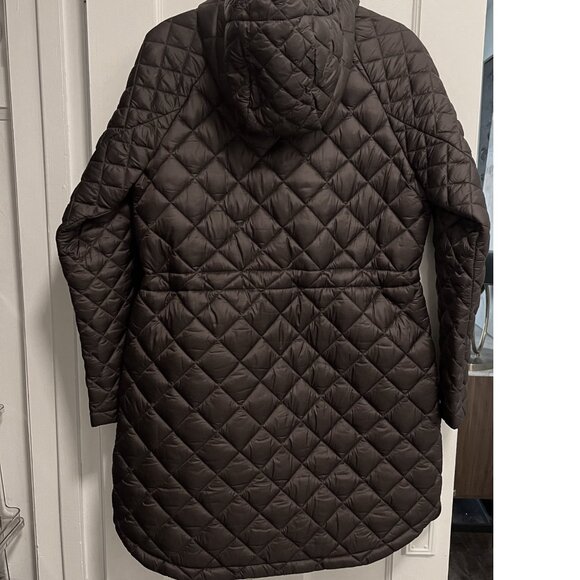 Athleta Whisper Featherless Puffer Parka Toasted Brown Size Medium - Picture 4 of 8